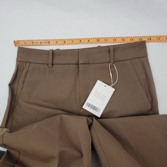 EVERLANE Womens Pants Sz 8 The Bi-Stretch Flare Pant Cocoa BROWN Career Hemmed - Picture 9 of 15